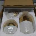 Black & Gold Ceramic Vase Set of 3, Modern Round Circle Electroplated Two-Tone Decorative Vases for Pampas Grass, Dining Table Wedding Centerpiece, Living Room Bedroom Office Bookshelf