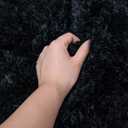 Faux Fur Christmas Tree Skirt,Large Luxury Tree Skirt with Snowflake Sequin, Christmas Decorations Holiday Thick Plush Tree Xmas Ornaments (Black, 36 Inch)