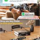 Keychain, Key Finder Built-in Anti-Loss Tracker, Heavy Duty Key Holder, Premium Stainless Steel Keychain Carabiner Car Key Chains with GPS Global Locator Tracking Waterproof (Black)