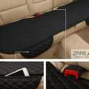 Car Seat Covers Front&Rear Protector Mat Pad, Anti-Slip Full Set Car Seat Cushion, Linen Fabric Universal Size (Black, Bottom(Front+Rear))