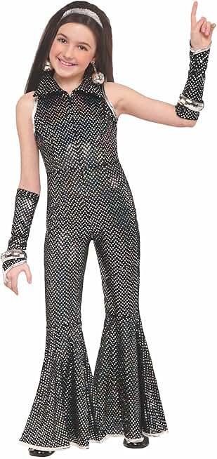 Rubies Disco Jumpsuit Costume for Kids, 10-12 age