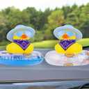 Rubber Duck Car Ornaments Cowboy Duck Car Dashboard Decoration Accessories with Mini Cowboy Hat Scarf Swim Ring and Sunglasses for Decor Home(AG30)