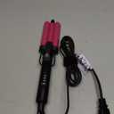 Farery Mini 3 Barrel Hair Waver - Portable Beach Wave Curling Iron for Short Hair, 1/2 Inch Ceramic Crimper with 3 Temp Settings & 30s Fast Heating, Dual Voltage Travel Hair Waver for Women, Pouch Bag