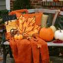 2 x DUZXLCQ Fall Pillow Covers 18x18 inch Set of 4 Pumpkins Thankful Blessed Maple Leaves Autumn Decorative Throw Pillow Covers Farmhouse Cushion Case Harvest Decorations for Couch Sofa Home Outdoor