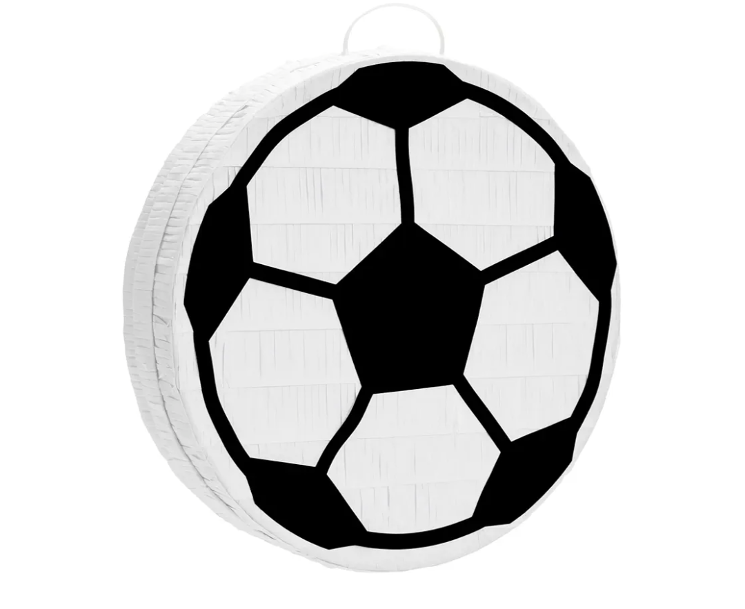Soccer Ball Pinata for Sports Themed Birthday Party Decorations, Small (12.6 x 3.0 x 12.6 In) 