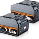 2Packs 7.0Ah WA3520 Li-ion Replacement for Worx 20V Battery Compatible with Worx Battery 20V Max Lithium Power Tools WA3578 WA3575 WA3520 WA3525 WG151s WG155s WG251s WG255s WG540s WG545s