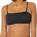 Amazon Essentials Women's Bandeau Swim Top (Medium, Deep Black)