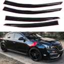 munirater Smoke Window Visor Wind Deflector Vent Rain Guard Replacement for 2008 2009 2010 2011 2012 2013 2014 2015 2016 Chevy Cruz J300