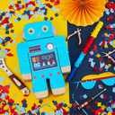 Robot Piatas for Birthday Party Robot Party Piata with Stick, Blindfold, Confetti for Adults Birthday Baby Shower Party Supplies