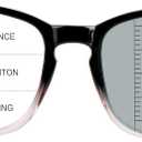 Vintage Square Progressive Multifocal Presbyopic Glasses, Photochromic Gray Sunglasses for Men Women Readers (+0.00/+1.25 Magnification) (Black Purple)