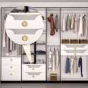 Hotop 30 Pieces Crystal Drawer Knobs Clear 30mm Diamond Crystal Dresser Knobs Glass Cabinet Pulls Handles with Screws for Kitchen Office Bathroom Cabinet (Gold)