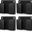 4 Pack Wall Mounted Phone Holder, Phone Stand Self Adhesive with Charging Hole, Compatible with All Smartphone Phone Cradle Bedside Organizer Remote Control Stand for Home Office