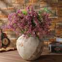 Zeyune 3 Pcs Artificial Berry Stem Faux Berry Picks Branches Fake Plum Stem Sedum Spray DIY Floral Arrangement for Holiday Farmhouse Mantel Harvest Decoration (Purple)