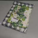 2 x XCHI Watercolor Plaid Green Shamrocks Clovers St. Patrick's Day Table Runner Table Decoration for Party Home Kitchen Dining Holiday Decor 13x90 Inch