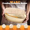 Rectangular Cast Iron Dutch Oven for Bread Baking, Cast Iron Sourdough Bread Pan with Lid Handles Lame, Even Heat Bread Baking Pan for Homemade Bread Cake Meatloaf, 3.2QT