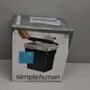 simplehuman 10 Liter / 2.6 Gallon In-Cabinet Trash Can Heavy-Duty Steel Frame, Black