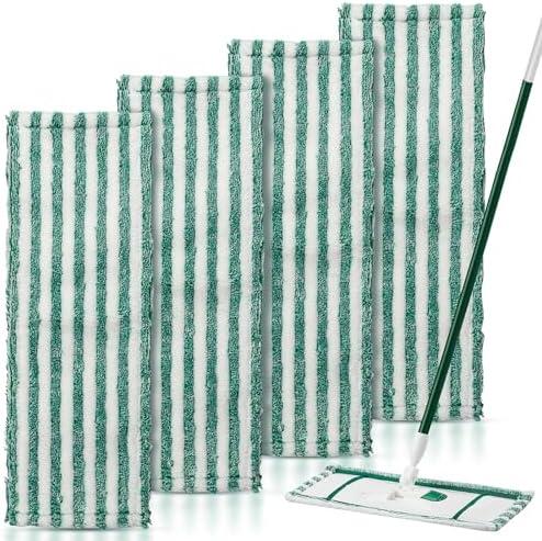 4 Pack Microfiber Mop Heads for Libman Microfiber Floor Mop, Mop Pads Refills for Libman Mop Head Replacement, Reusable & Washable Pads for Multi-Surface Floors, Wet & Dry Cleaning Pad