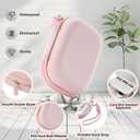 Camera Case for Digital Camera CAMKORY DC403 FHD 1080P/ KODAK PIXPRO FZ55/ FZ45, Small Travel Compact Camera Holder with Mesh Pocket for Accessories SD Card (Pink)