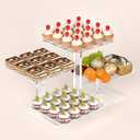 4 Tier Cupcake Stand, Acrylic Dessert Tree Tower Display Holder for Wedding Birthday Party Candy Bar Decor