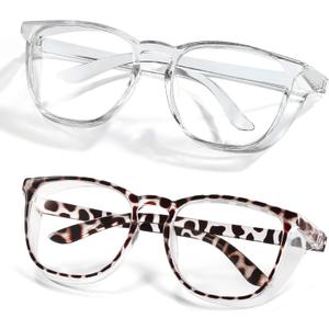 Stylish Safety Glasses Goggles for Women Girls Anti-fog Glasses Protective Eyewear Clear Glasses