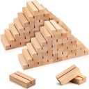 FSWCCK 50 Pieces Wood Place Card Holders Wood Table Number Stands Picture Holder Acrylic Sign Holders for Ceremony Birthday Party Home Decoration