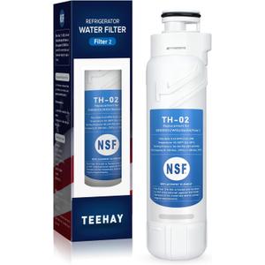 W10413645A Water Filter 2 Replacement, Compatible with Whirlpool WHR2RXD1, Whirlpool WRF757SDHV, WRF767SDHZ, WRF767SDHV, WRFC9636RZ, WRFC9636RV, WRF767SDJZ, WRF736SDAM, 1 Pack (White)