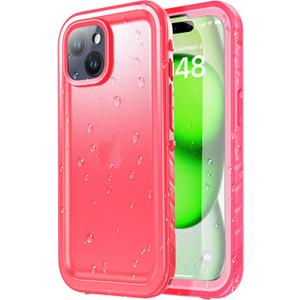SPORTLINK for iPhone 15 Plus Case - IP68 Waterproof Military Protective Full Body Heavy Duty Shockproof 360 Sealed Dustproof with Camera Screen Protector Cover for i Phone 15 Plus 6.7" Pink
