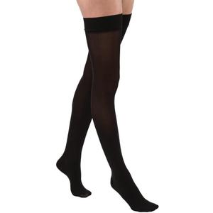 JOBST Relief 20-30 mmHg Compression Socks, Thigh High with Silicone Band, Black, Petite Medium