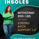 CRUVHEAL 220+ lbs Plantar Fasciitis High Arch Support Insoles Men Women - Orthotic Shoe Inserts - Boot Work Shoe Insole (Emerald, M) (M(Men 9-10.5/Women 10-11.5))