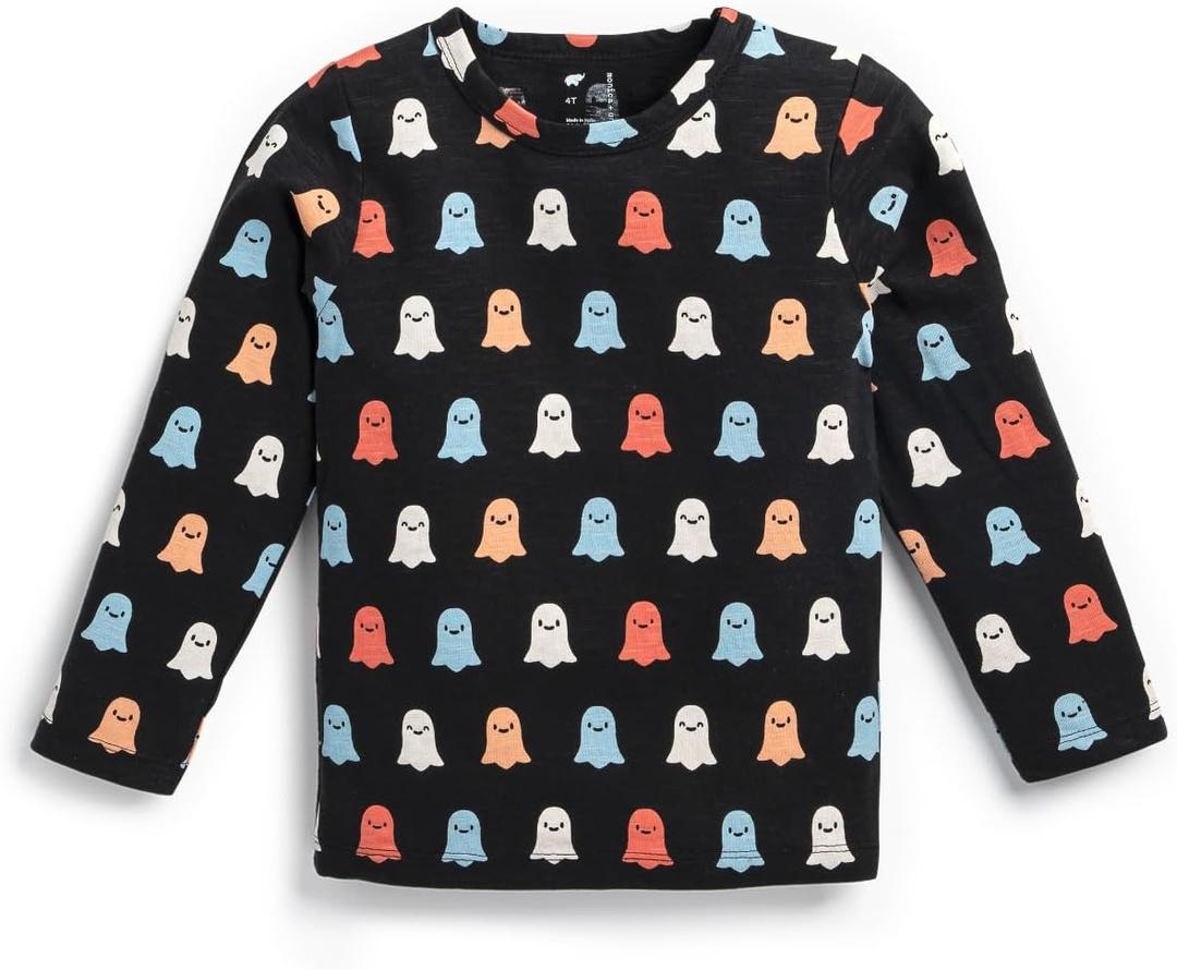 Monica + Andy Long Sleeve Tee, Organic Cotton Clothes for Girls & Boys, Printed T-Shirt Sizes for Kids, Toddler & Baby 12