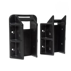 Fence & Deck Rite Stair Railing Hangers for 2x4 (1.5"x3.5") Wood Rails – Deck Stair Railing Hardware for 29-37° Inclines – UV-Protected, Weatherproof Fiberglass-Reinforced Black Polypropylene