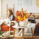 PurpleSwan Fall Decor, 5PCS Artificial Autumn Pumpkin Plant Floral Stems Decorations, for Home Weeding Vase Arrangement Harvest Thanksgiving Holiday Branches Indoor Decor.