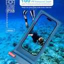 wellhouse Waterproof Phone Pouch, Waterproof Phone Case for iPhone 16 15 14 13 12 Pro Max XS Samsung, IPX8 3D Cellphone Dry Bag Beach Essentials (1 Pack - Blue8.0, 8 inch)