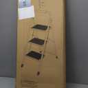 3 Step Ladder, Folding Step Stool with Anti-Slip and Wide Pedal, Lightweight Stepladder with Handrails, Portable for Kitchen, Household, Red