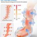 Air Compression Leg Massager with Heat for Foot & Calf Fast Recovery | Sequential Legs Recovery System for Circulation, 9 Intensity, 6 Modes, 3 Heat, for Lower Calf Soothe Aches & Daily Relaxation