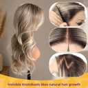 KOME Ash Blonde Highlight Synthetic Lace Front Wig,13x4 HD Lace Glueless Layered Bouncy Blowouts Blonde Wigs for Women Daily Use 26IN#TT4/T2713A