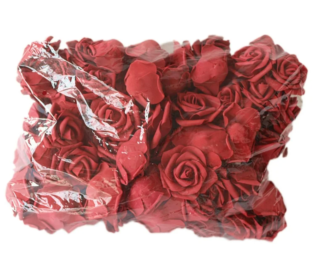 Mini Artificial Foam Roses Flower Heads