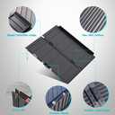 WHALEMOTOR Black Portable Wheelchair Ramp, 3FT No-sew Non-Slip Aluminum Wheelchair Ramp, Folding Portable Wheelchair Ramps for Home, Weight Capacity Up to 800 LBS, Loading Dock Plates