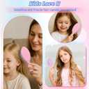 24 Pcs Mini Wet Hair Brush, Travel Detangling Brush, Mini Brush Hairbrush for Girls Little Travel Hairbrush Detangling Soft Bristles Hair Brush for Most Hair Types Smoothing with Ease Knots (8 Colors)