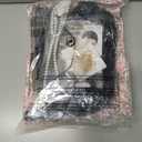 9PC Women Adult Old Lady Costume adult 100 Days of School Granny Grandma Wig Nightgown Dress Set (XXXL)