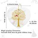 20 Years Anniversary Hanging Ornament for Him Her 20th Anniversary Wedding Gifts for Husband Wife 20 Years Valentines Ornament for Couple Christmas Ceramic Heart Keepsake