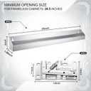 2 Set 25 Inch Stainless Steel Sink Tip-Out Tray Kit, Silver