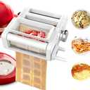 ANTREE 3-IN-1 Pasta Attachment & Ravioli Attachment for KitchenAid Stand Mixers, Pasta Maker accessories included Pasta Sheet Roller, Spaghetti Cutter and Ravioli Maker Attachment (White/Silver)