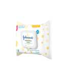 Johnson's Baby Hand & Face Baby Sanitizing Cleansing Wipes for Travel and On-The-Go, No More Tears Formula, Paraben and Alcohol Free, 25 ct, Case of 4 (White)