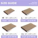LE SURE Washable Dog Bed Cover Replacement - Large Size Plush Fleece Cover for Orthopedic Egg Crate Foam Pet Mat 36x27x3 Inches, Brown