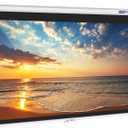 100INCH Manual Pull Down White Projector Screen 16:9 1.2 Gain Retractable Auto-Locking 4K 8K 3D Ultra HD for Home Theater Movie Office Game Projection Screen with Slow Retract Mechanism