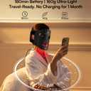 INIA Red Light Therapy Mask for Face 4 Light Modes with 850nm NIR, Red & Blue LED Light Therapy, 2600mAh Rechargeable LED Face Mask for Radiant Glow at Home, Black