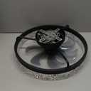 KDG 15.8" Low Profile LED Ceiling Fans with Light, Reversible Flush Mount with Remote and 6 Winds Speeds Fan Lighting, 3 Colors Dimmable for Bedroom, Living Room, Kids, Dinning Room, Kitchen (Black)