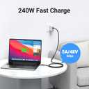 USB C Extension Cable 6.6FT (2 packs/240W/40Gbps/8K), Type C Extender Cables Fast Charging Male to Female Braided Data Cord, 60Hz Video Display Compatible with iPhone 16/PSVR2/MacBook/iPad/Magsafe