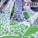1200 Sqft Giant Durable Spider Webs Halloween Decorations Outdoor, Stretchy Beef Netting for Halloween Party, Halloween Decorations Indoor Party, Spider Web Decor for Haunted House(40FT x 4FT)
